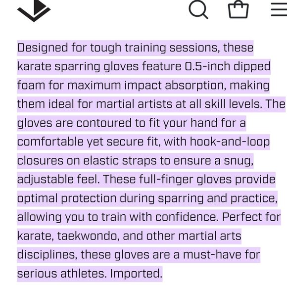 Unisex CENTURY Martial Arts Sparring Gloves NWOT - Picture 2 of 7